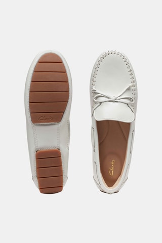 Chaussures bateau en cuir C - Blanc