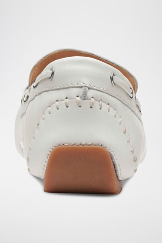 Chaussures bateau en cuir C - Blanc