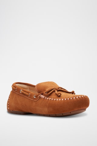 Chaussures bateau en nubuck C - Camel