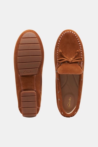 Chaussures bateau en nubuck C - Camel