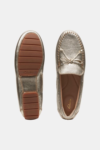 Chaussures bateau en cuir C - Argenté