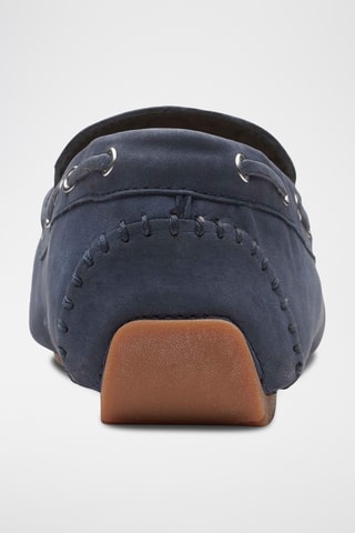 Chaussures bateau en nubuck C - Bleu marine