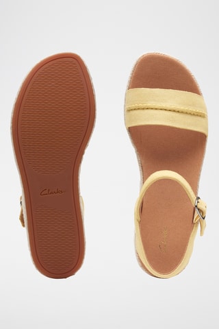 Sandales compensées en nubuck Kimmei - Jaune
