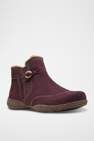 Bottines fourrées en nubuck RosevilleAster - Bordeaux