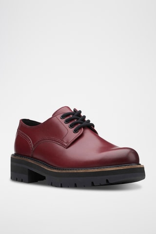 Derbys à talons en cuir Orianna - Rouge