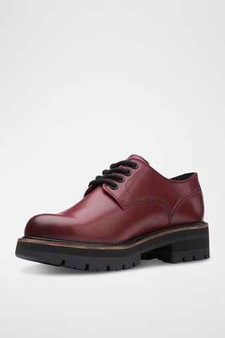 Derbys à talons en cuir Orianna - Rouge