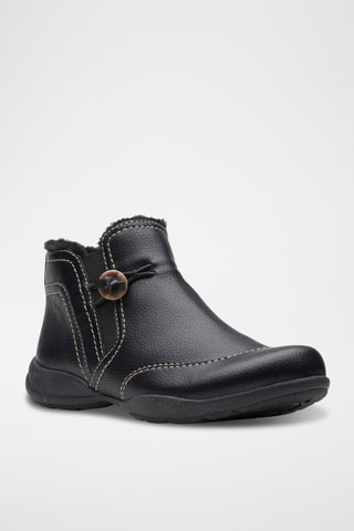 Bottines fourrées en cuir RosevilleAster - Noir
