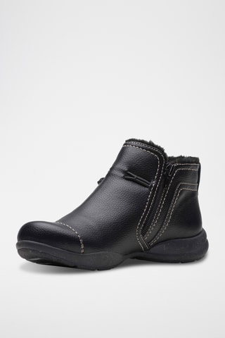 Bottines fourrées en cuir RosevilleAster - Noir