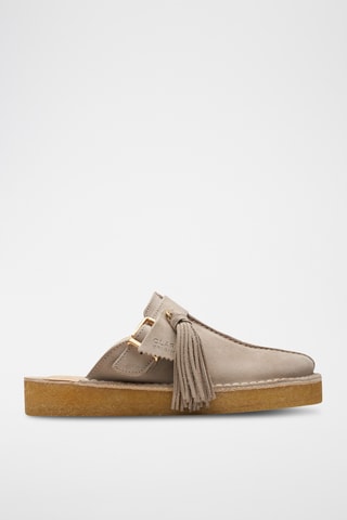 Sabots fourrés en nubuck Trek - Beige