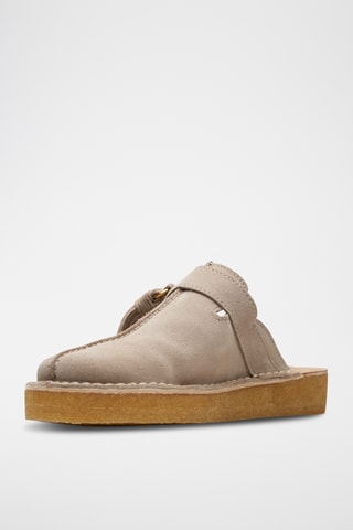 Sabots fourrés en nubuck Trek - Beige