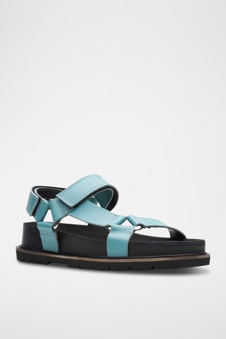 Sandales en cuir Orianna - Turquoise