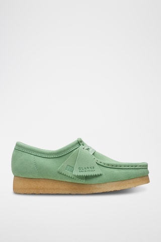 Mocassins en nubuck Wallabee - Vert
