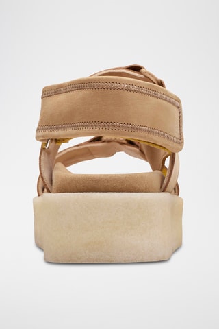 Sandales plateformes en nubuck Crepe - Beige