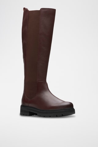 Bottes en cuir Orianna - Bordeaux