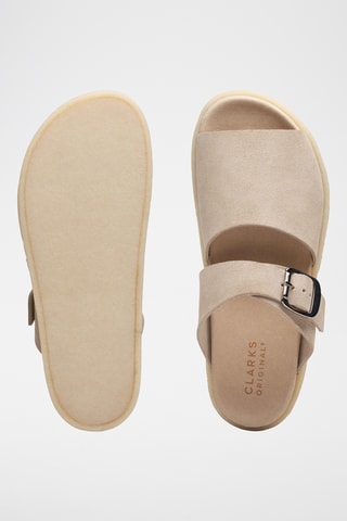Mules plateformes en nubuck Crepe - Beige