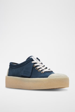 Baskets plateformes en nubuck Tor - Bleu marine