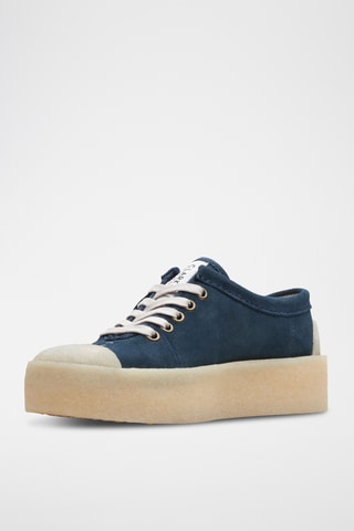 Baskets plateformes en nubuck Tor - Bleu marine