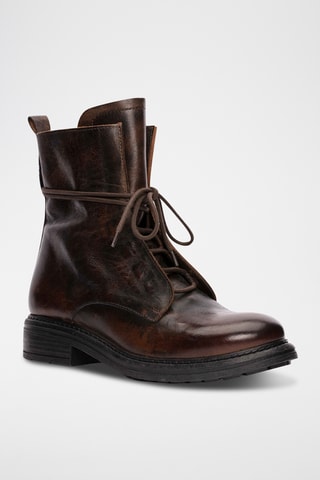 Bottines en cuir Rixle - Marron foncé