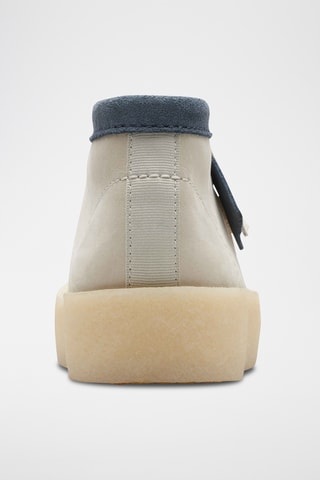 Boots plateformes en nubuck WallabeeCup - Blanc