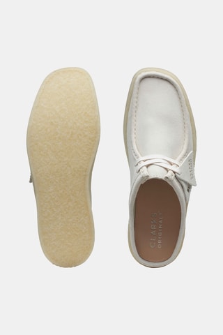 Sabots plateformes en nubuck WallabeeCup - Blanc