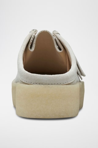 Sabots plateformes en nubuck WallabeeCup - Blanc