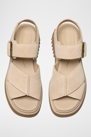 Sandales plateformes en nubuck - Ecru