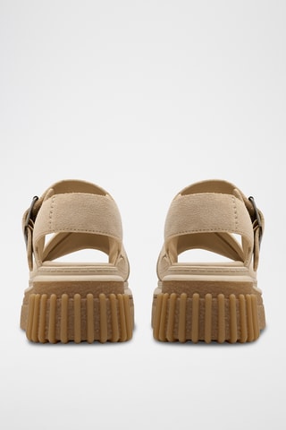 Sandales plateformes en nubuck - Ecru