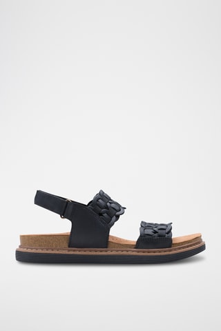 Sandales en cuir - Noir