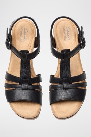 Sandales à talons en cuir - Noir