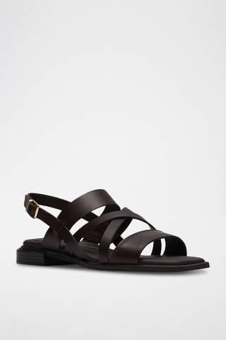 Sandales en cuir - Marron foncé