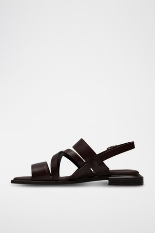 Sandales en cuir - Marron foncé