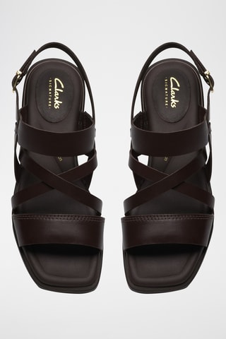 Sandales en cuir - Marron foncé