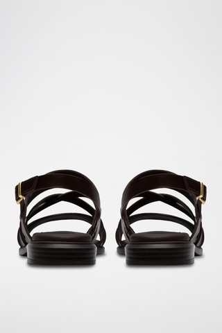 Sandales en cuir - Marron foncé