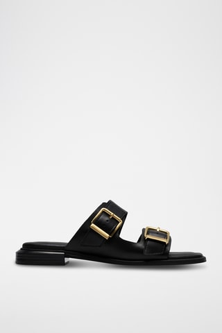 Mules en nubuck - Noir