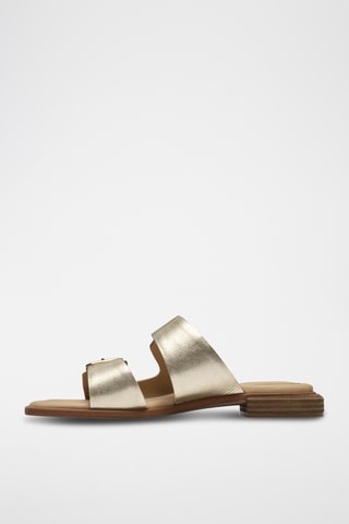 Mules en cuir - Doré