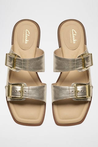 Mules en cuir - Doré