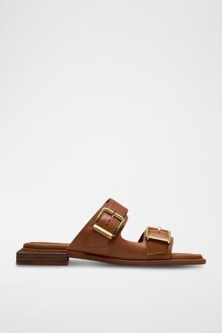 Mules en cuir - Marron