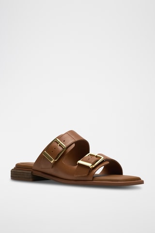 Mules en cuir - Marron