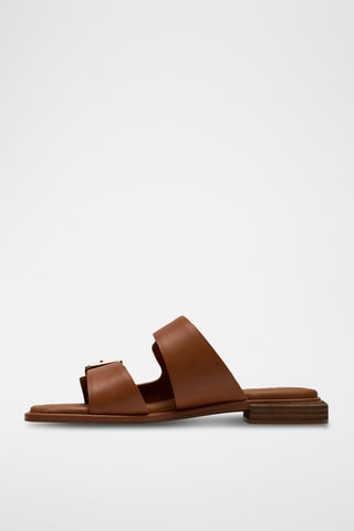 Mules en cuir - Marron