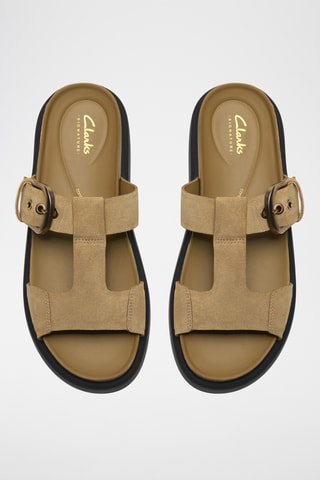Mules en cuir - Beige foncé