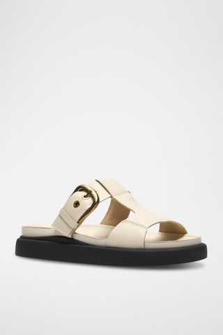 Mules en nubuck - Ecru