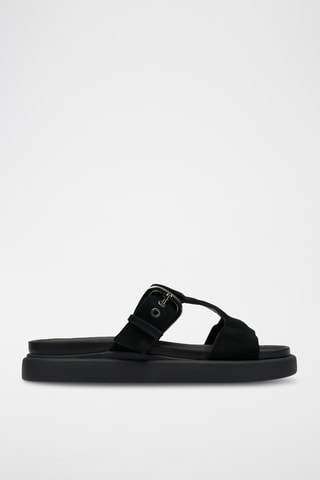 Mules en cuir - Noir