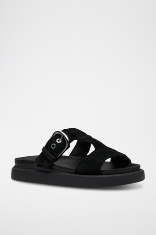 Mules en cuir - Noir