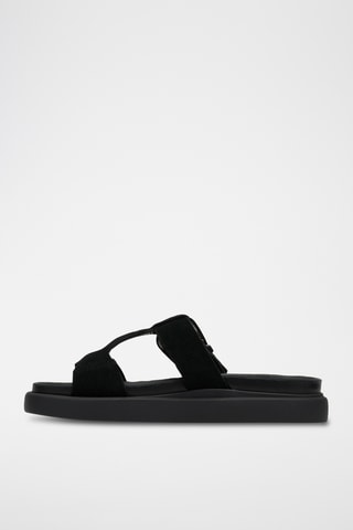 Mules en cuir - Noir