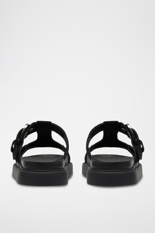 Mules en cuir - Noir