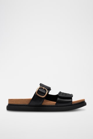 Mules en cuir - Noir