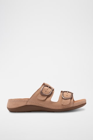 Mules en cuir - Beige