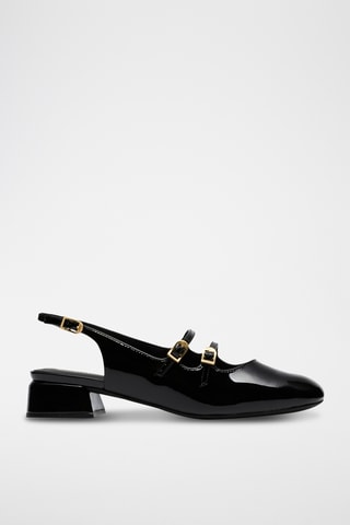 Babies en cuir verni - Noir