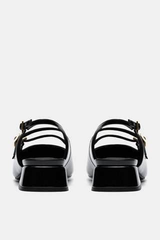 Babies en cuir verni - Noir