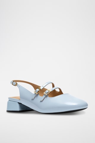 Babies en cuir verni - Ciel